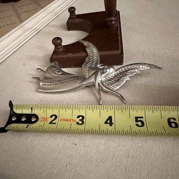 Vintage Silver Angel with engraved sentiment - Picture 7 of 7